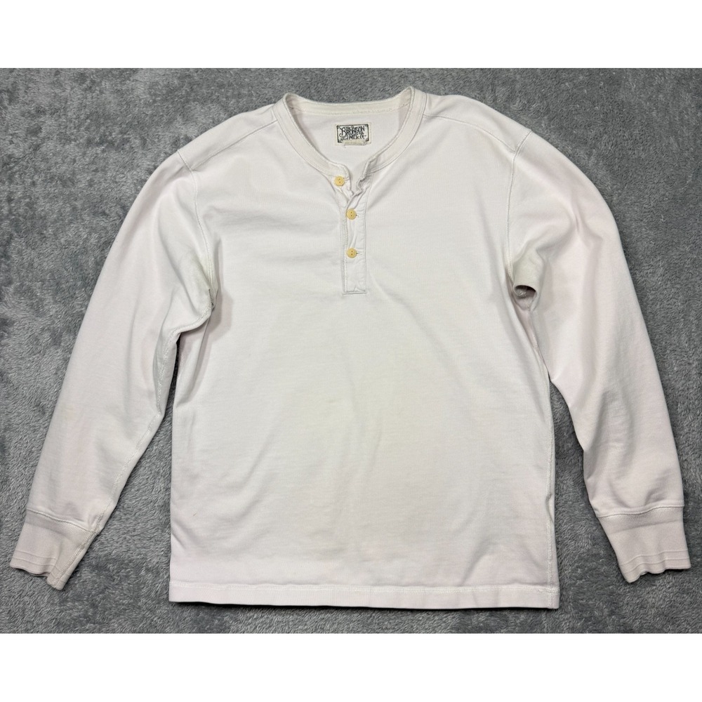 Bronson MFG Co Heavyweight Vintage Henley Long Sleeve Shirt Mens Size XL